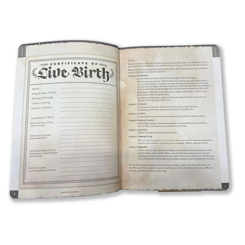 Beadle & Grimm’s Player’s Journal