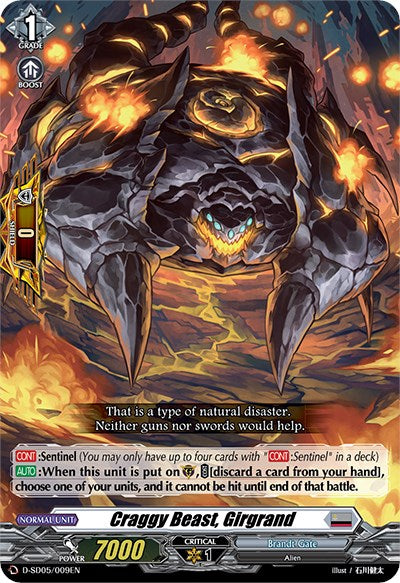 Craggy Monster, Girgrand (D-SD05/009EN) [Tomari Seto: Aurora Valkyrie]