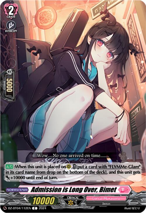Admission is Long Over, Bimet (DZ-BT04/112EN) [Destined Showdown]