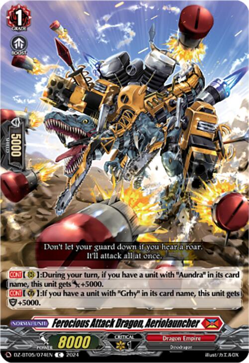 Ferocious Attack Dragon, Aeriolauncher (DZ-BT05/074EN) [Omniscient Awakening]