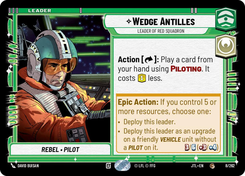 Wedge Antilles - Leader of Red Squadron (008/262) (008/257) [Jump to Lightspeed]