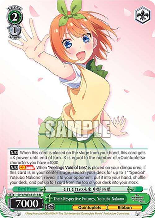 Their Respective Futures, Yotsuba Nakano (5HY/WE43-E18 N) [The Quintessential Quintuplets Specials Premium Booster]