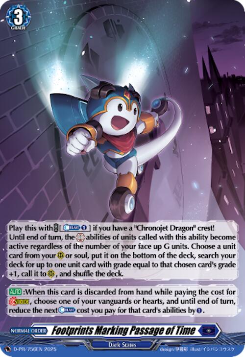 Footprints Marking Passage of Time (Foil) (D-PR/756EN) [D Promo Cards]