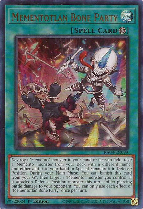 Mementotlan Bone Party [RA04-EN099] Ultra Rare