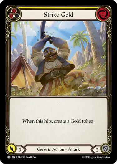 Strike Gold (Yellow) [SEA230] (High Seas)  Rainbow Foil