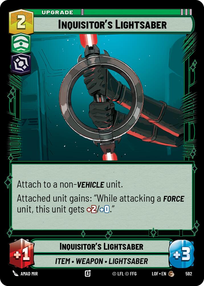 Inquisitor's Lightsaber (592) (Foil) (592) [Legends of the Force]