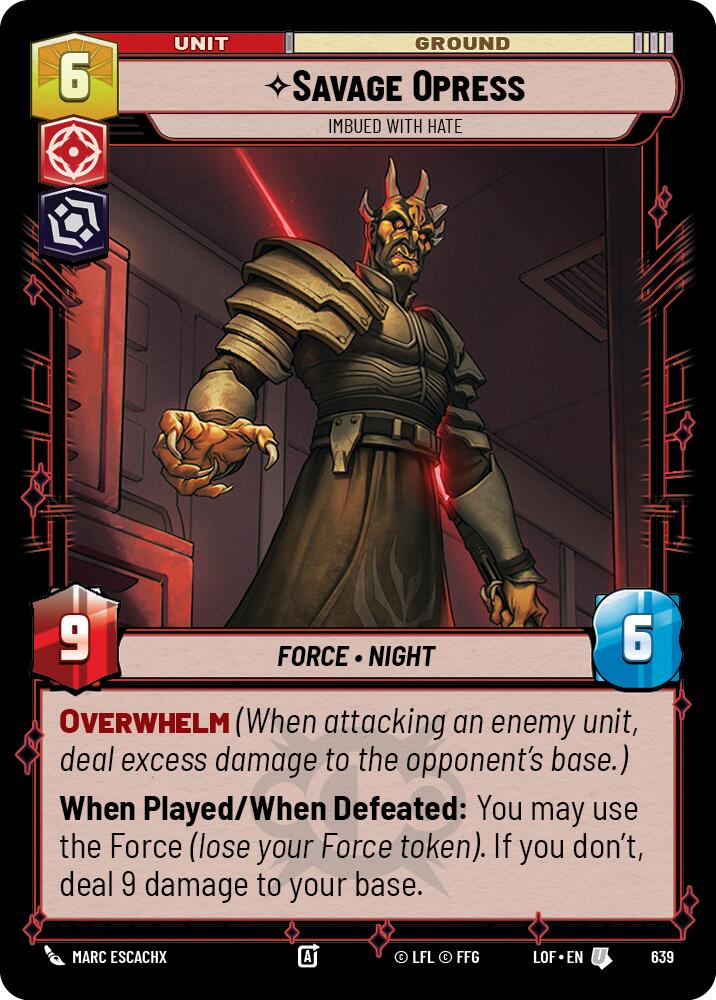 Savage Opress - Imbued With Hate (639) (Foil) (639) [Legends of the Force]