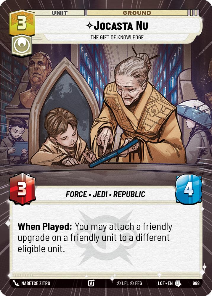 Jocasta Nu - The Gift of Knowledge (988) (Hyperspace Foil) (988) [Legends of the Force]