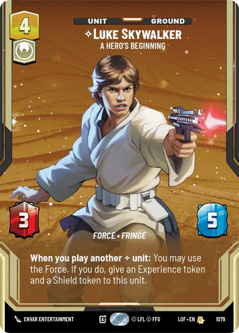 Luke Skywalker - A Hero's Beginning (1079) (Prestige Foil) (1079) [Legends of the Force]