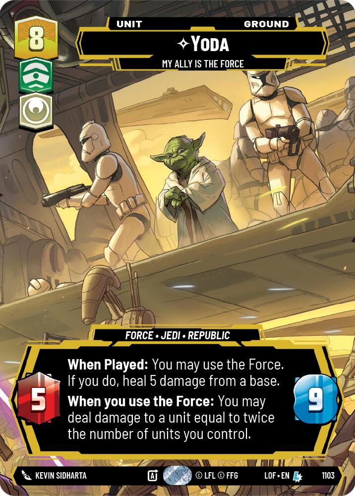 Yoda - My Ally is the Force (1103) (Prestige Foil) (1103) [Legends of the Force]
