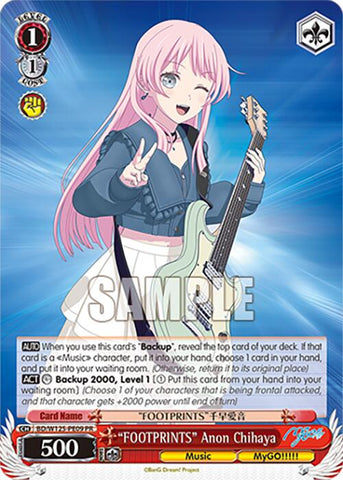 FOOTPRINTS Anon Chihaya (PR) (BD/W125-PE09) [MyGO!!!!! x Ave Mujica]