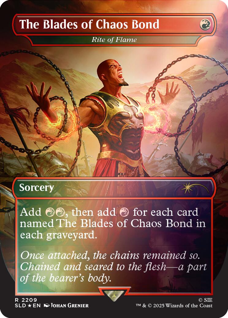 The Blades of Chaos Bond - Rite of Flame (Rainbow Foil) [Secret Lair Drop Series]