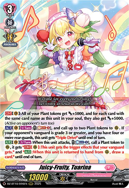 Juicy-Fruity, Tuarina (DZ-BT10/016EN) [Dragonsoul Resonance]