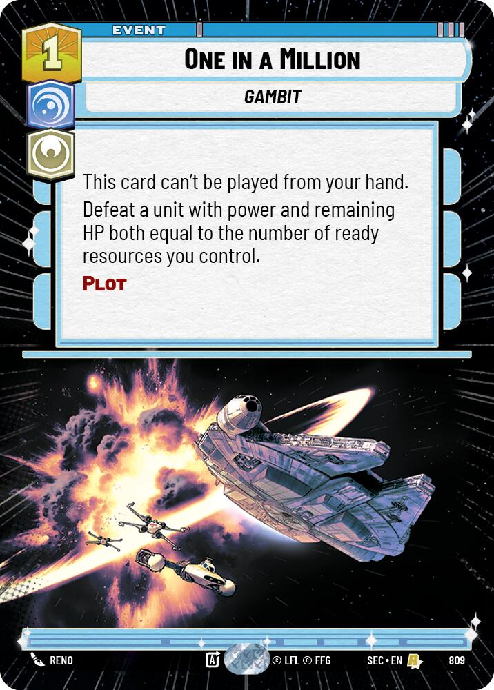 One in a Million (809) (Hyperspace Foil) (809) [Secrets of Power]