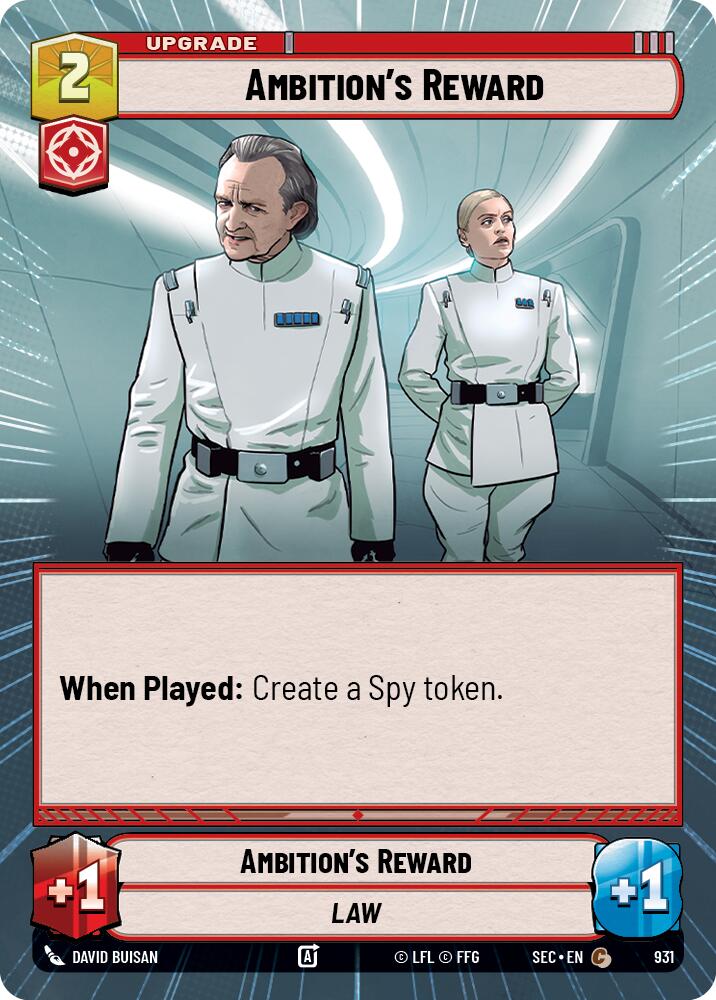Ambition's Reward (931) (Hyperspace Foil) (931) [Secrets of Power]