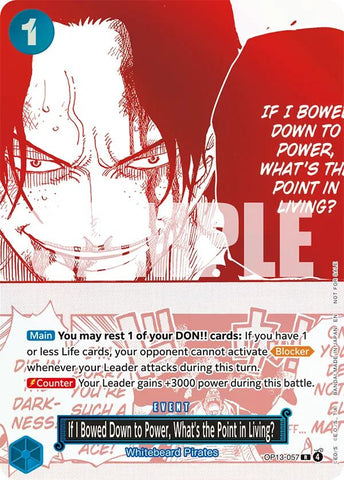 If I Bowed Down to Power, What's the Point in Living? (3rd Anniversary Treasure Campaign Pack) [One Piece Promotion Cards]
