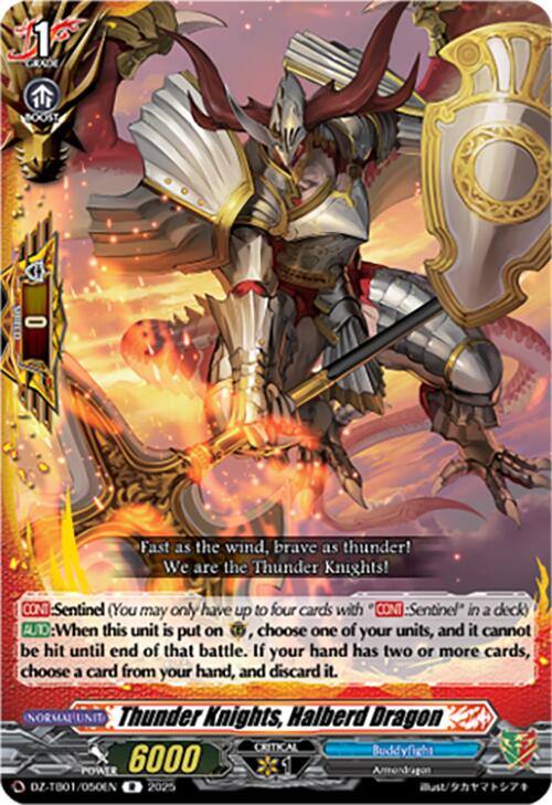 Thunder Knights, Halberd Dragon (DZ-TB01/050EN) (DZ-TB01/050EN) [Future Card Buddyfight]