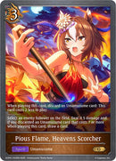 Pious Flame, Heavens Scorcher - P20EN (Foil) (ECP01-P20EN) [Umamusume: Pretty Derby EX Crossover Set]