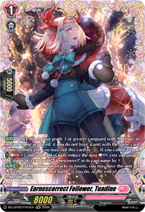 Earnescorrect Follower, Tuadine (DZ-LBT02/FR12EN) [Lyrical Monasterio Season of Wonders]