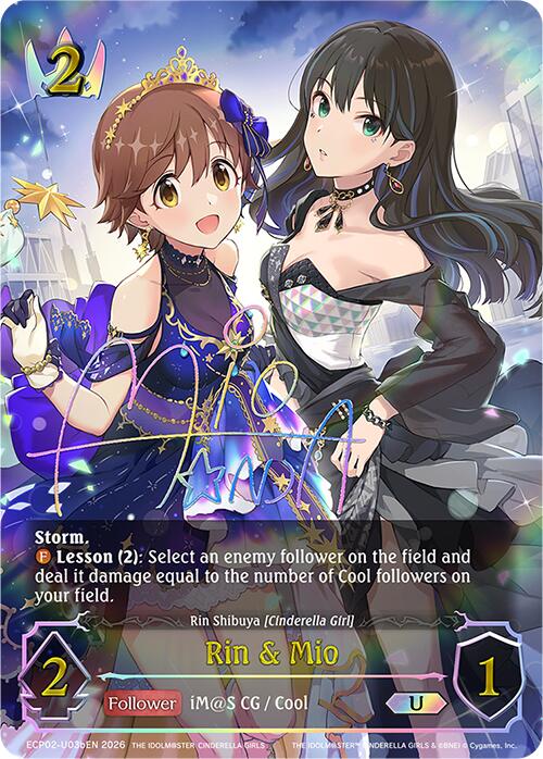 Rin & Mio (ECP02-U03bEN) [THE IDOLM@STER CINDERELLA GIRLS EX Crossover Set]