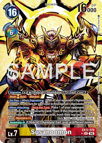Susanoomon [EX12-076] (Alternate Art) [Digital World Shambala]