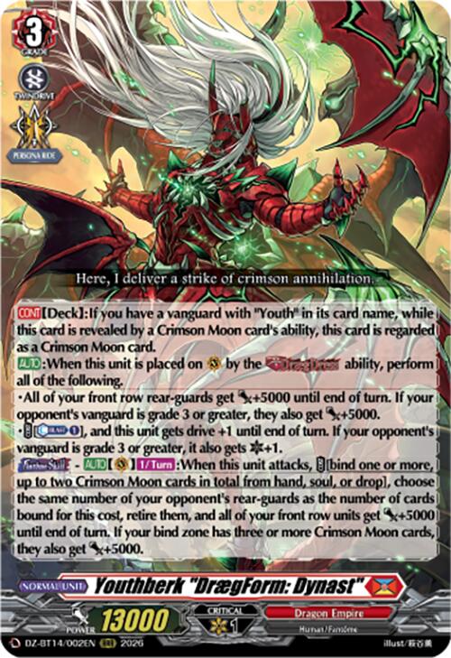 Youthberk "DraegForm: Dynast" (DZ-BT14/002EN) [Envoys of the Crimson Moon]