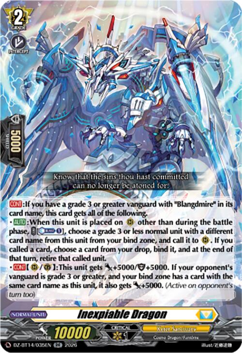 Inexpiable Dragon (DZ-BT14/035EN) [Envoys of the Crimson Moon]