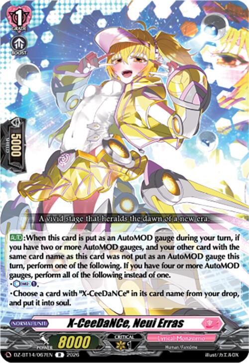 X-CeeDaNCe, Neui Erras (DZ-BT14/067EN) [Envoys of the Crimson Moon]