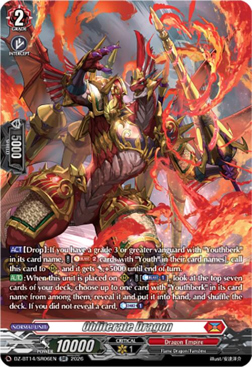 Obliterate Dragon (DZ-BT14/SR06EN) [Envoys of the Crimson Moon]