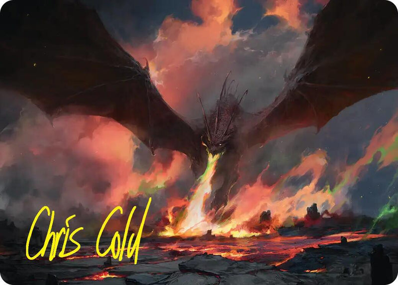 Smaug, the Great Calamity Art Card (Gold-Stamped Signature) [The Hobbit Art Series]