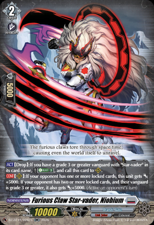 Furious Claw Star-vader, Niobium (DZ-BT15/028EN) [Strike of Illusionary Shadows]