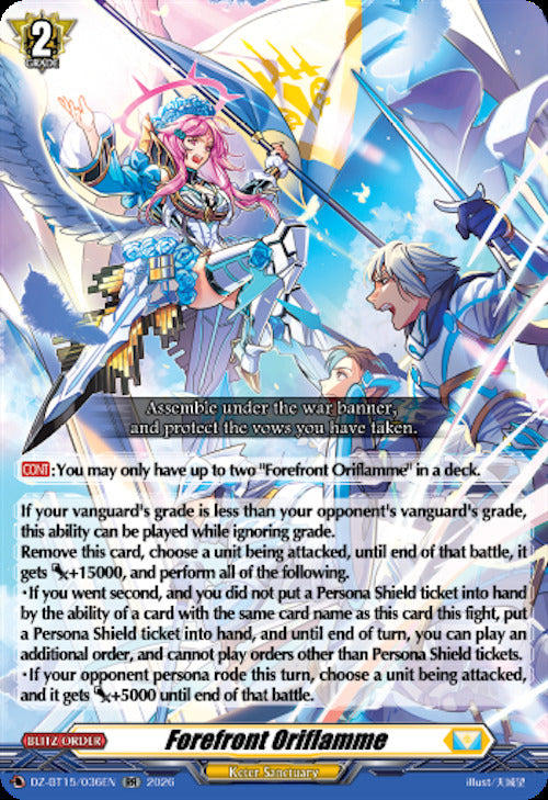 Forefront Oriflamme (DZ-BT15/036EN) [Strike of Illusionary Shadows]
