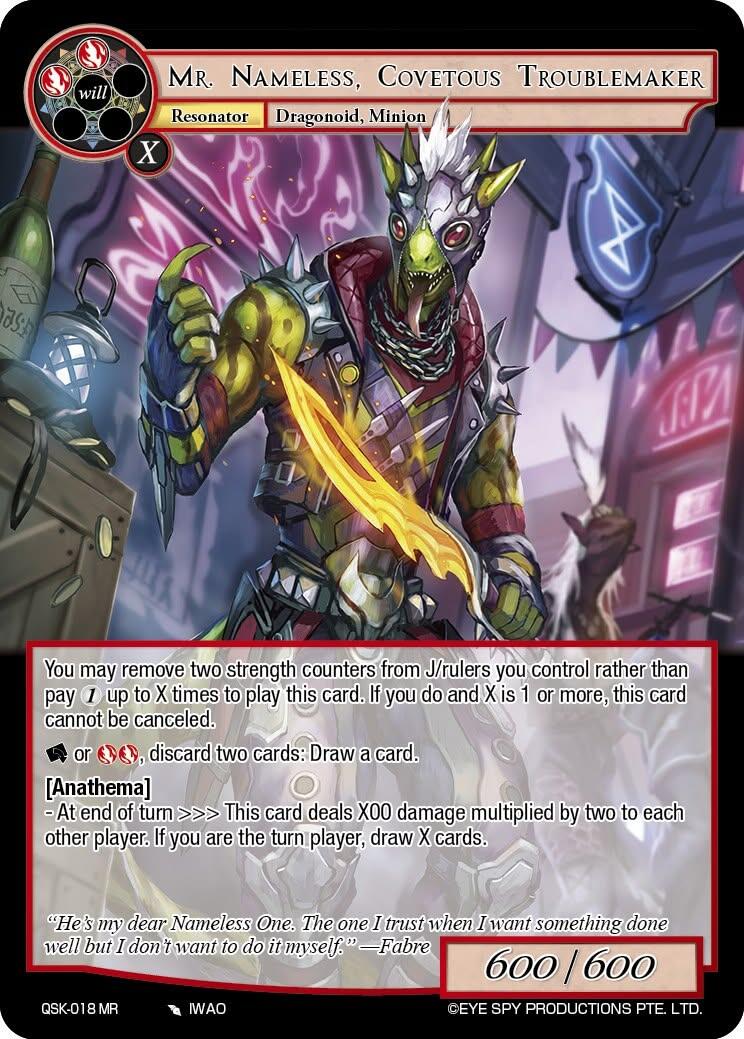 Mr, Nameless, Covetous Troublemaker (Full Art) (QSK-018 MR) [The Quest of the Seven Keys]