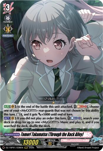 Tomori Takamatsu [Through the Back Alley] (DZ-TBP01/036EN) [BanG Dream! Girls Band Party!]
