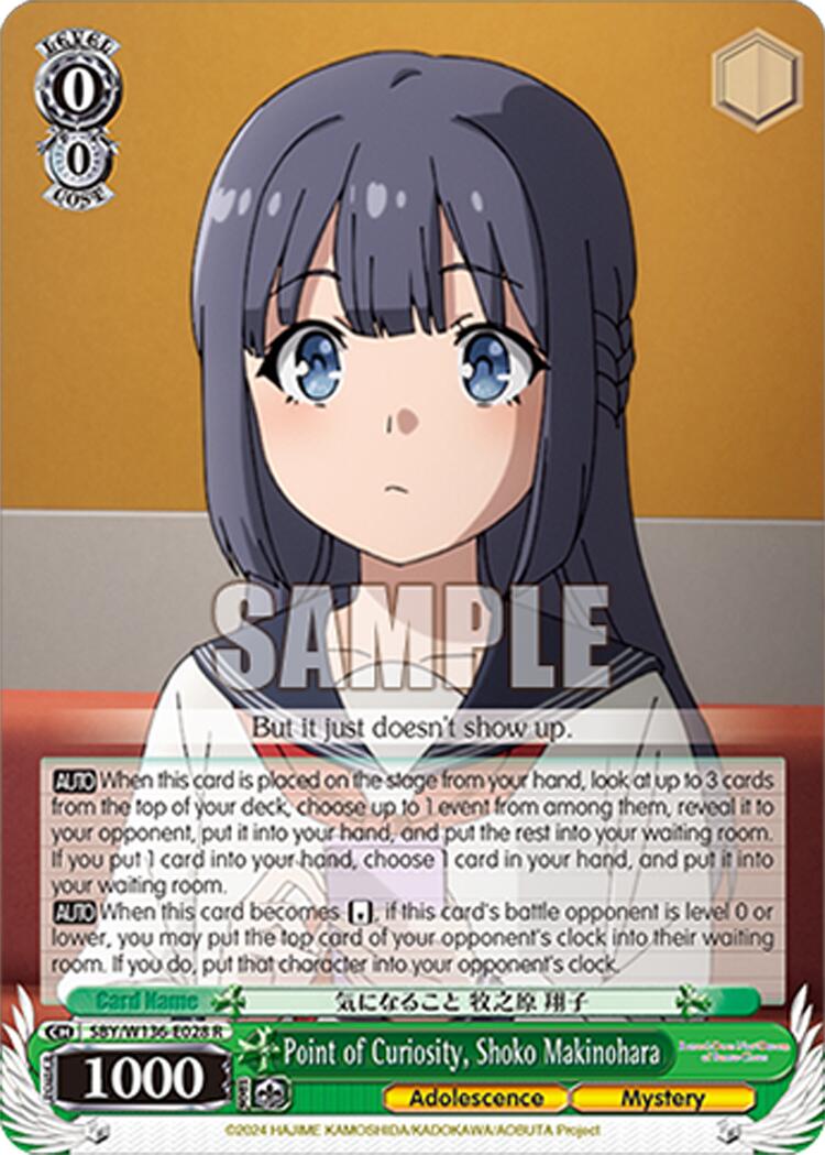 Point of Curiosity, Shoko Makinohara (SBY/W136-E028) [Rascal Does Not Dream of Santa Claus]