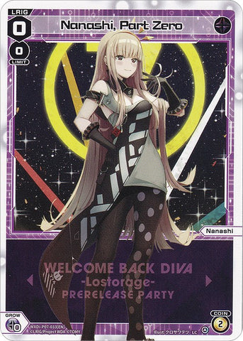 Nanashi, Part Zero (Prerelease Party) (WXDi-P07-033[EN]) [Promo Cards]