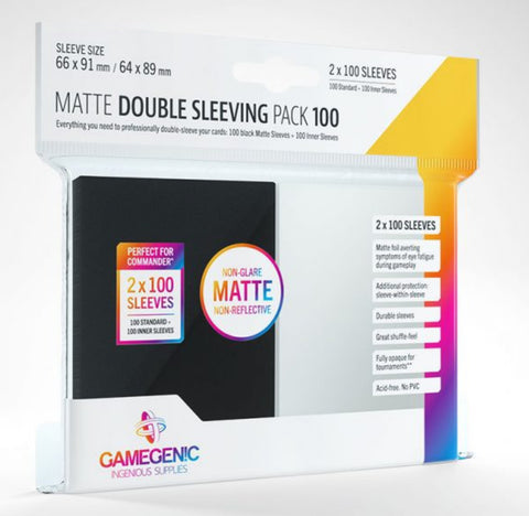Gamegenic Matt Prime: Standard 100ct Sleeves - Double Sleeving