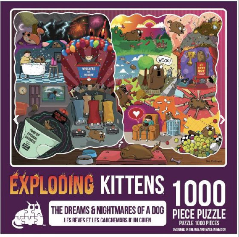 Exploding Kittens Dreams & Nightmares of a Dog Jigsaw from Exploding Kittens