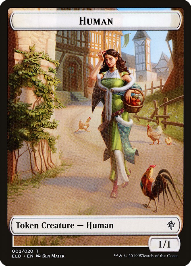 Human Token // Human (02) Double-Sided Token [Throne of Eldraine Tokens]