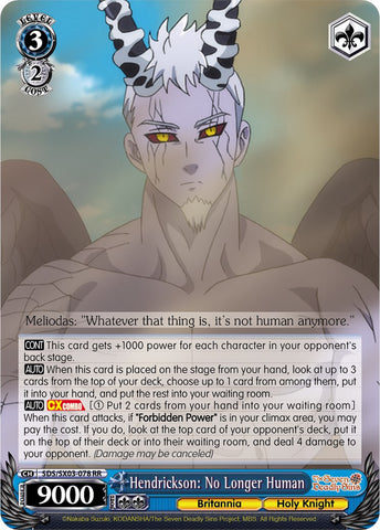 Hendrickson: No Longer Human (SDS/SX03-078 RR) [The Seven Deadly Sins]