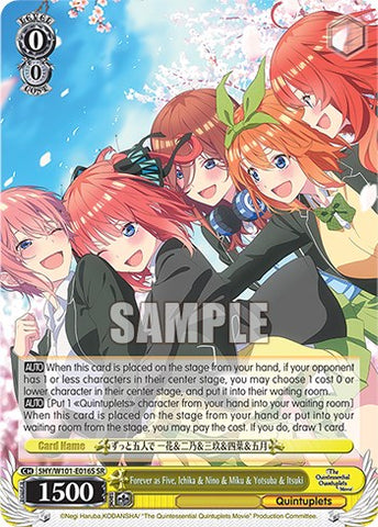 Forever as Five, Ichika & Nino & Miku & Yotsuba & Itsuki (5HY/W101-E016S SR) [The Quintessential Quintuplets Movie]