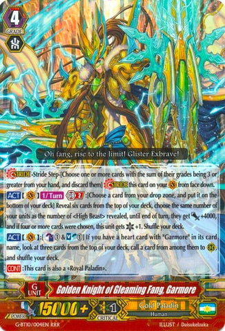 Golden Knight of Gleaming Fang, Garmore (G-BT10/004EN) [Raging Clash of the Blade Fangs]