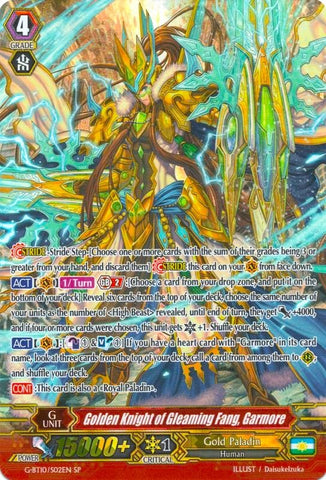 Golden Knight of Gleaming Fang, Garmore (G-BT10/S02EN) [Raging Clash of the Blade Fangs]